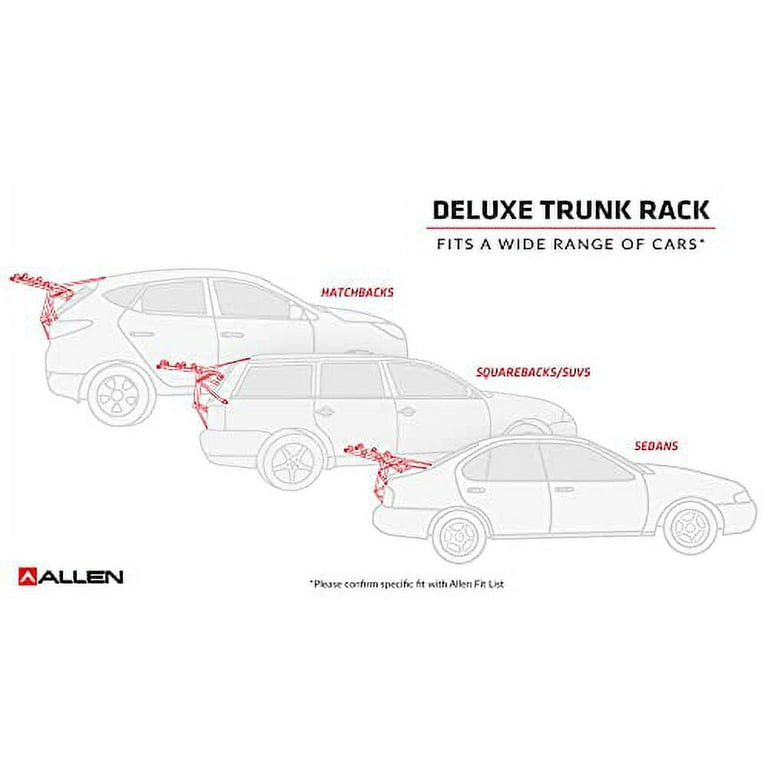 Allen Sports Deluxe 2 Bike Trunk Mount Rack Model 102DN R Black