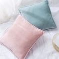 thumbnail image 2 of Chenille Soft Throw Pillow Covers, Farmhouse Velvet Pillow Covers, Decorative Square Pillow Covers with Stitched Edge for Couch Sofa Bed,18x18inch, 2 of 4