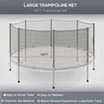 thumbnail image 3 of 14ft Trampoline Safety Net Enclosure - Grey PE Net with 8 Poles | Backyard Bounce Protection, 3 of 7