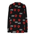 thumbnail image 5 of Women's Valentines Day Sweatshirts Casual Long Sleeve Round Neck Love Printed Graphic Loose Fit Comfortable Zipper Pullover Tops (L, Multicolor G), 5 of 5