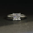 thumbnail image 3 of 1 Carat Classic Princess Cut Moissanite Ring for Women, Engagement Wedding Jewelry, 3 of 7