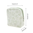 thumbnail image 2 of Unique Bargains 1 Pc Stylish Square Hearts Makeup Bag for Travel Green Polyester, 2 of 6