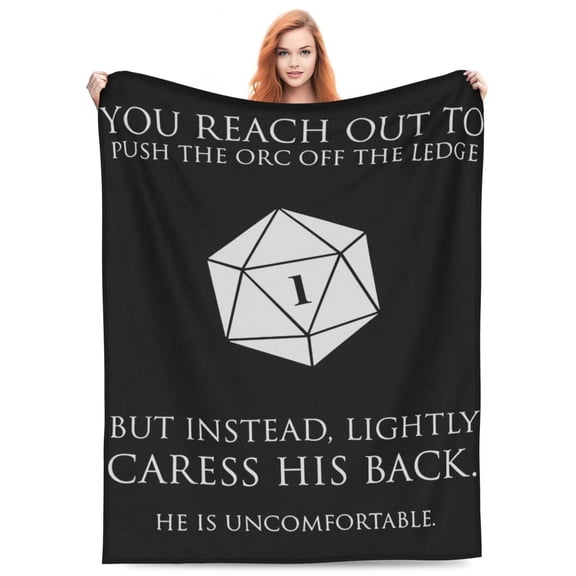 Dungeons And Dragons Flannel Blanket Funny Ultra-Soft Micro Warm Throw Blanket Fleece Blanket Interesting Gift 50"X40"
