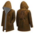 thumbnail image 4 of KHONTS Boys Hooded Cloak 3D Print Jacket Retro Coat Mid Length Outerwear with Pocket,Size 2-15 Years 21-Yellow 90, 4 of 4