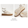 thumbnail image 2 of Sam Edelman Geana White Braided Ankle Strap Platform Wedge Gladiator Sandals (WHITE, 10.5), 2 of 2