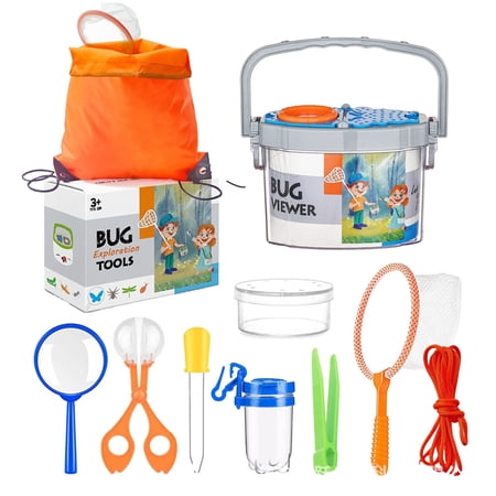 Ovzne 11-Piece Explorer Toy Set – Outdoor Science Kit with Magnifying Glass Bug Catcher Collection Tools