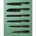 thumbnail image 5 of Knife Set 6 Piece, Black Chef Knives with Sharp Blades Nonstick Coating Easy Grip Handle, 5 of 7