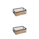 thumbnail image 1 of Injueey Cesta de alambre, rejilla metálica, almacenamiento de cosméticos de escritorio, multiusos con asas, organizador de cocina para baño, Type1 NO1, 1 of 6