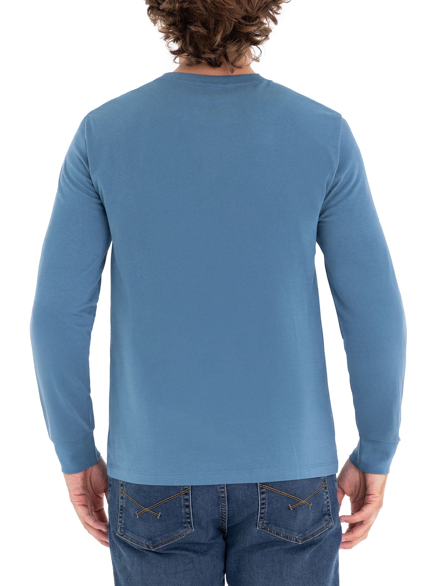 U.S. Polo Assn. Men's Cotton Crewneck Tee with Long Sleeves, Sizes S-XL