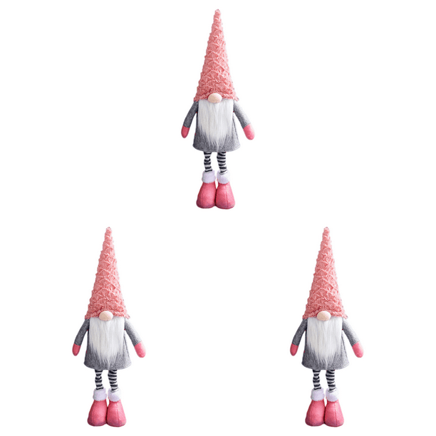 Muñeco Peluche Navidad Sin Rostro Hecho A Mano Del Artesanía () Rosa