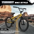 thumbnail image 3 of cubsala 20 Inch BMX Race Bike Trident Bicycles Beginner-Level to Advanced Riders with 2 Pegs Trick Cycling and Professional Riding, Gold, 3 of 7