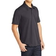 thumbnail image 4 of Mafoose Men's Active Textured Polo T-Shirt Iron Grey Large, 4 of 5