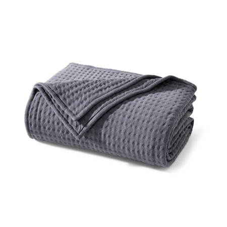 ALLSWELL DOUBLE KNIT BLANKET, SHARK GRAY, FULL/QUEEN SIZE