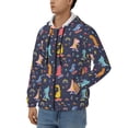 thumbnail image 3 of Kdxio Cartoon Dinosaur Print Men Hoodies Casual Hoodies for Men with Zip Pockets Full Zip Long Sleeve Sweatshirt Sports Hooded Jacket-3X-Large, 3 of 5