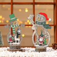thumbnail image 3 of Adornos navideños de madera/mesa Manualidades de muñeco de nieve de Papá Noel/decoración de fiesta de Navidad. (madera)(1 pieza), 3 of 5