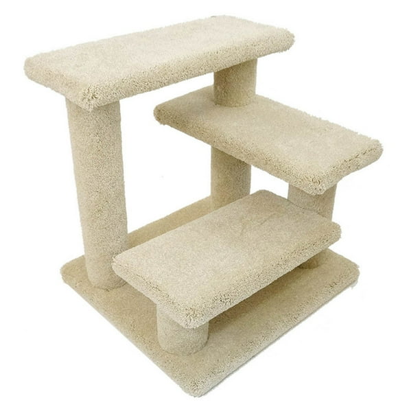 New Cat Condos 21 In Solid Wood Pet Stairs Cat Tree Walmart Com Walmart Com