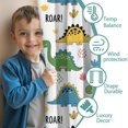 thumbnail image 3 of Blackout Kids Curtains,Dinosaur with ROAR Pattern Childrens Insulated Curtains Set Of 2,Bedroom Essentials,Toddler Room Decor 42"x54", 3 of 5