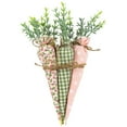 thumbnail image 4 of Northlight Fabric Carrot Easter Decorations - 9" - Green and Pink - Set of 5, 4 of 7