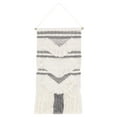 thumbnail image 2 of SAFAVIEH Sedona Striped Fringe Wall Art, 32" x 39", Ivory/Grey, 2 of 3