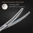 thumbnail image 3 of Fenice Professional 7 inch JP VG10 Steel Super Curved 38 Dog Grooming Shears Curved Chunker Scissors for Dogs Thinning Rate 80%, 3 of 5