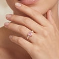thumbnail image 4 of Rosec Jewels IGI Certified Lab Grown Pink Diamond Heart Promise Ring - 1 Carat - VS1 Grade - Pink White Diamond Ring - Gift for Special Occasions, 10K Rose Gold, US 10.50, 4 of 8