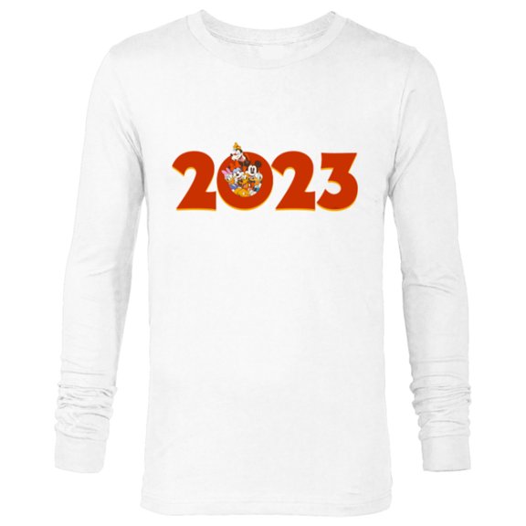 Disney Mickey and the Gang 2023 100th Anniversary New Year - Long Sleeve T-Shirt for Men - Customized-White