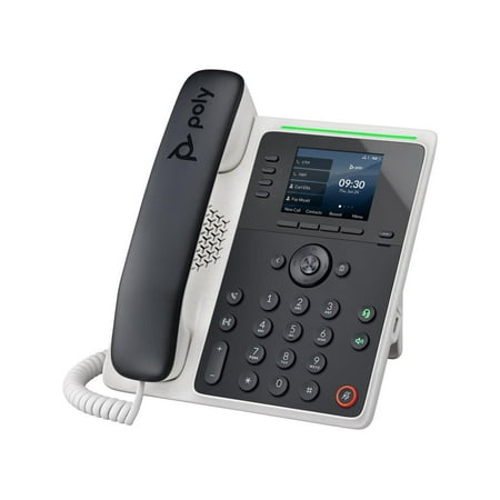 Poly Edge E220 IP Phone - Corded - Corded - Bluetooth - Desktop, Wall Mountable - Black - VoIP - 2 x Network (RJ-45) - PoE Ports