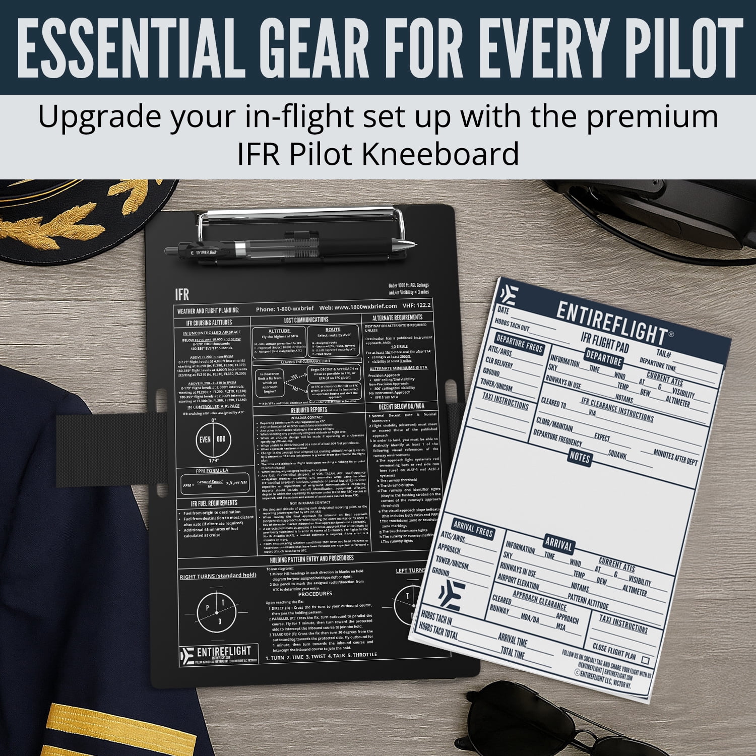 EntireFlight IFR Pilot Kneeboard and Flight Pad