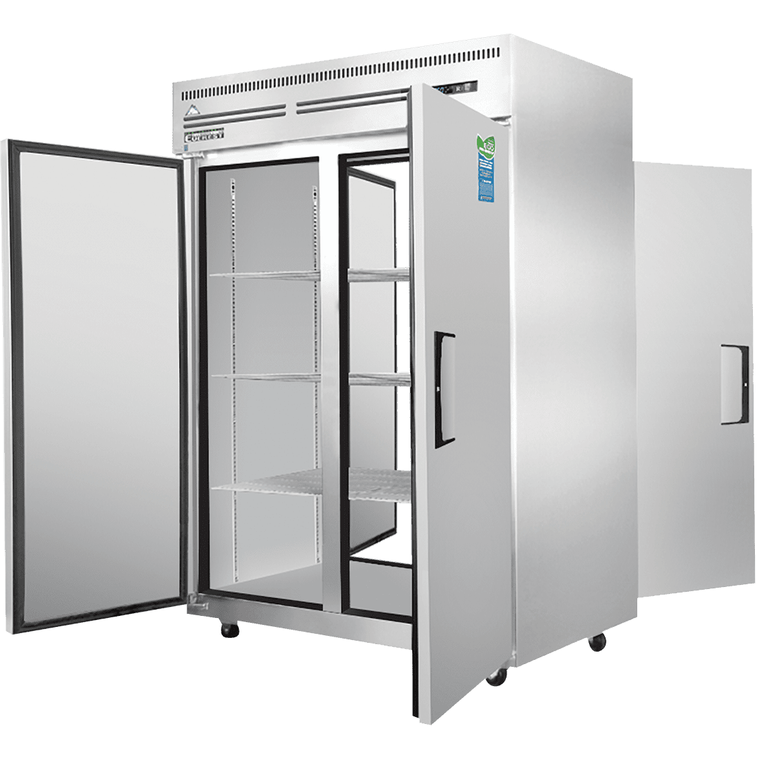 Everest Refrigeration ESPT-2S-2S Pass-Thru Refrigerator 2 Section, 115v, NSF - 48 cu. ft.