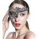 thumbnail image 4 of Máscara de mascarada para mujer, máscara de media cara, estilo princesa veneciano, máscaras de baile de máscaras de metal negras MB2 silbato de emergencia ruidoso para árbitro, silbato de, 4 of 4