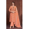 thumbnail image 2 of Pakistani Stitched Plazo Pant Suits Indian Ethnic Party Wear Salwar Kameez Dress ( Orange, M - 40 ), 2 of 5