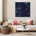 thumbnail image 5 of Navy Blue Wall Art Painting on Canvas, Spring Flora Canvas Art Home Prints Wall Art Framed Modern Artwork for Living Room Bedroom Wall Decor 20x20in, 5 of 9