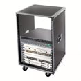 thumbnail image 3 of Portable Rolling Network Rack Server Rack Open Cabinet AV Rack Stand Audio Video Telecom Equipment Rack Open Frame Network Server Cabinet 16U, 3 of 13
