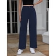 thumbnail image 4 of STETMN Corduroy Pants for Women Elastic Waist Straight Leg Pant Casual Solid Trousers with Pockets, 4 of 6