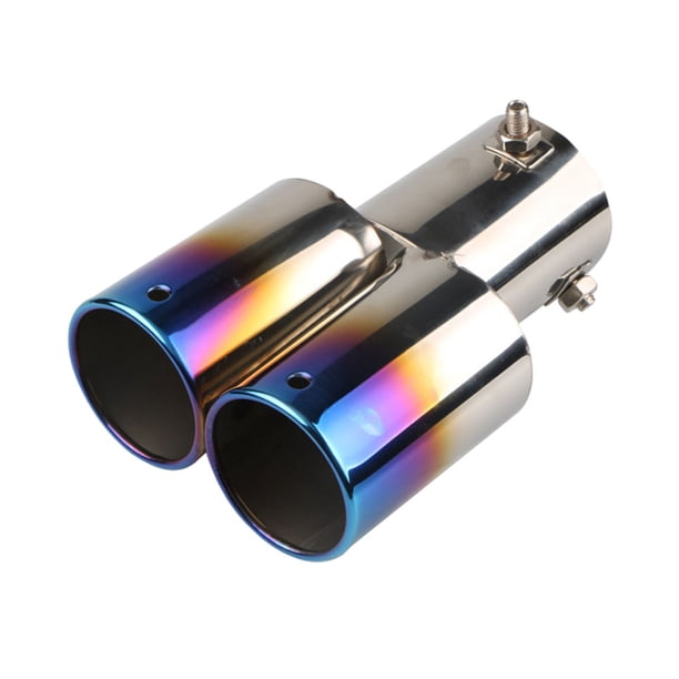Sidaley Silenciador de escape Universal para coche, punta redonda de acero inoxidable, revestimiento de garganta trasera, puntas de tubo de Type9 NO9