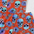 thumbnail image 6 of Elegyee Girls' Halloween Pajamas Sleepwear Short Sleeve Button Down Shirt Shorts, Orange, Size 7-8, 6 of 8