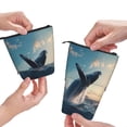 thumbnail image 3 of Xecao Dancing Whale Print Telescopic Pencil Bag Pen Holder Pop Up Stationery Case Stand-up Retractable Transformer Bag Standing Organizer, 3 of 6