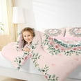 thumbnail image 4 of jejeloiu Ballet Princess Bedding Comforter Set,Cute Flower Floral Twin Comforter Sets,Pink Green Bedding Set For Girls Teens,Super Cozy Room Decor Reversible,2 Pieces, 4 of 8