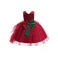 thumbnail image 4 of KelaJuan Kids Girls Christmas Ball Gown Cute Flowers Sleeveless A-Line Tulle Princess Dresses for Birthday Wedding Dress, 4 of 6