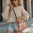 thumbnail image 4 of HELLHERO Daisy Field Pattern Adjustable Shoulder Strap Shoulder Bag for Daily Commute Shopping, Durable Adjustable Strap Sling Bag Smooth Zipper Crossbody Bag, 4 of 7