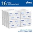 thumbnail image 2 of Kleenex Professional Universal C-Fold Folded Paper Towels, Bulk (01500), Absorbent, White (150 Sheets/Pack, 16 Packs/Case, 2,400 Sheet Total), 2 of 10