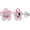 *Pink, variant on Pink Flower Earrings for Women, 925 Sterling Silver Stud Earrings, Cute Plumeria Earrings For Women, Cherry Blossom Hypoallergenic Stud