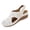 White, variant on Hurxie Women Comfortable Flat Sandals: Dressy Summer Sandal - Closed Toe Fisherman Sandals Black 41
