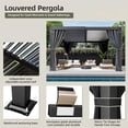 thumbnail image 5 of MUCHANT Outdoor 10x12 FT Louvered Pergola, Aluminum Pergola with Adjustable Louvered Roof for Patio, Deck, Garden, Gray, 5 of 9