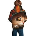 thumbnail image 6 of Kll Unisex Kids Boys Girls Hooded Pocket Pullover Hoodies-Animal Cat, 6 of 9