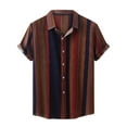 thumbnail image 2 of Handshe Men's Summer Printed Casual Short - Sleeve Lapel Shirt, 2 of 9