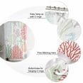thumbnail image 3 of Red Coral Shower Curtain, 48" x 72", Sage Green Starfish Ocean Coastal Seashell Waterproof Bathroom Curtain Washable Shower Curtain Set with 12 Hooks, 3 of 6