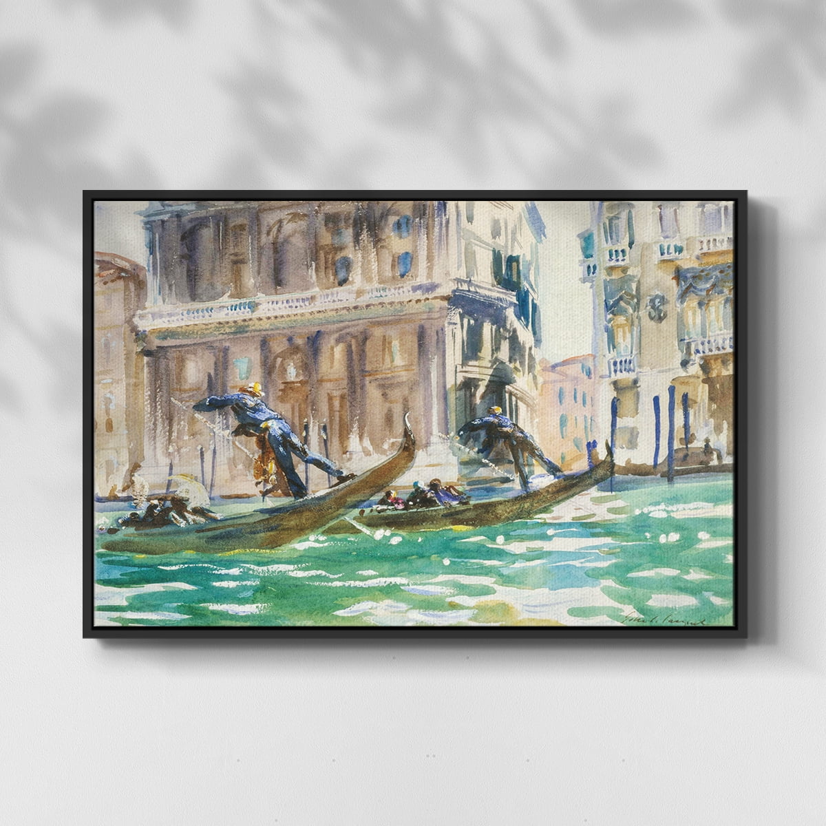 Vintage Landscape-CXLIV By Wexford Home Framed in Black Wood Gallery Wrapped Canvas 27 in. x 41 in.