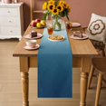 thumbnail image 2 of Burnt Orange Blue Ombre Table Runner 70 Inches, Abstract Modern Art Aesthetics Bed Runner Dresser Scarves Tabletop for Indoor Outdoor Parties/Ceremony/Banquet, 13" x 70", 2 of 9
