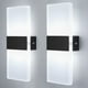 thumbnail image 1 of 2PCS Moderno LED Interior Aplique de pared Lámpara de pared Acrílico Decoración de luz de pared para sala de estar Dormitorio Pasillo Comedor, 12W Blanco frío [Clase de eficiencia energética A++] brillar Electrónica, 1 of 5